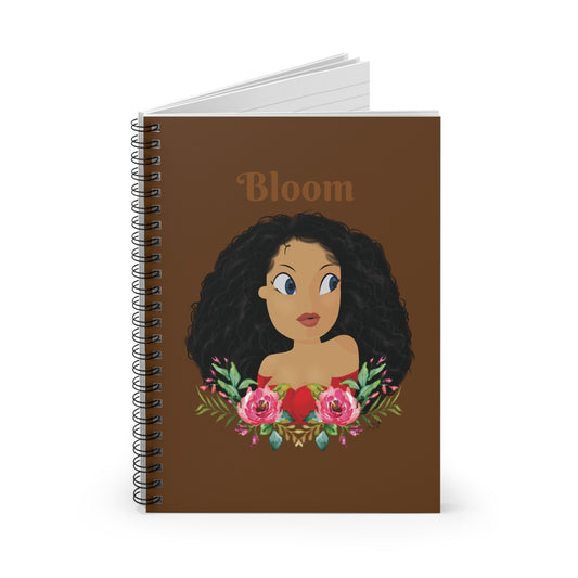 "A Woman in Bloom" Spiral Notebook