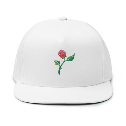 Embroidered Rose Cap