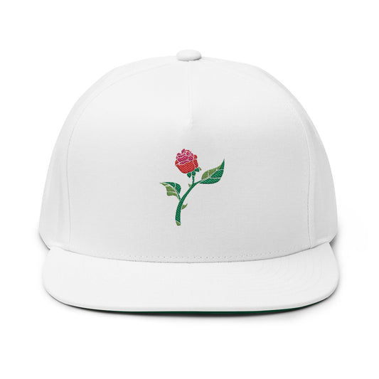 Embroidered Rose Cap