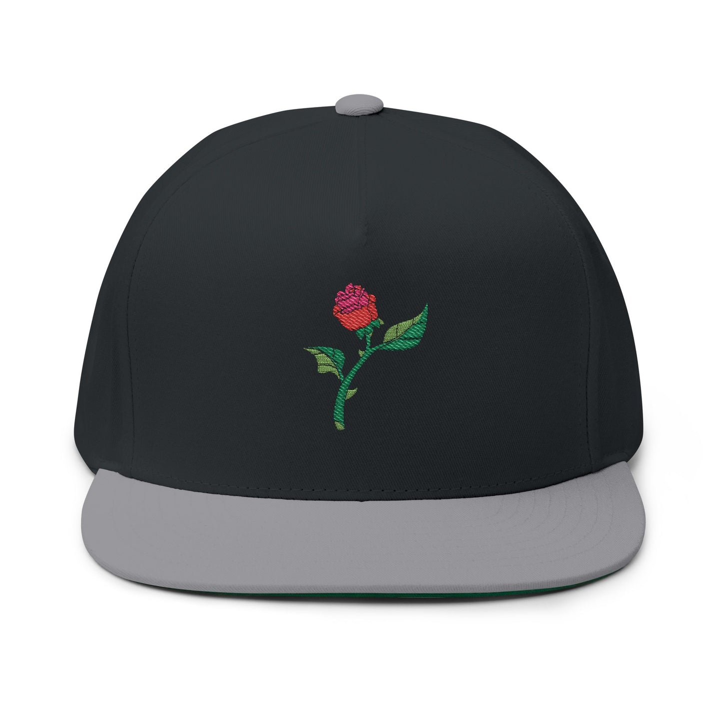 Embroidered Rose Cap
