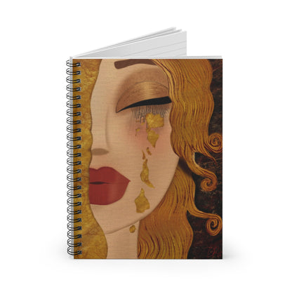 Golden Doll Tears Spiral Notebook