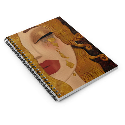 Golden Doll Tears Spiral Notebook