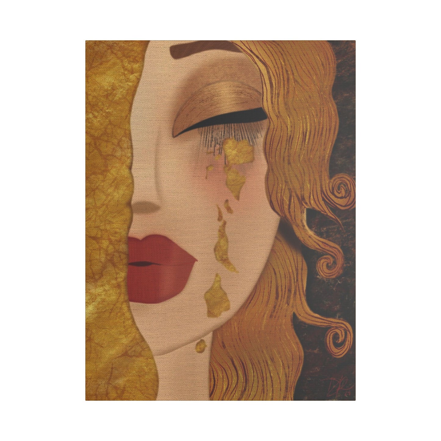 Golden Doll Tears, Stretched Canvas