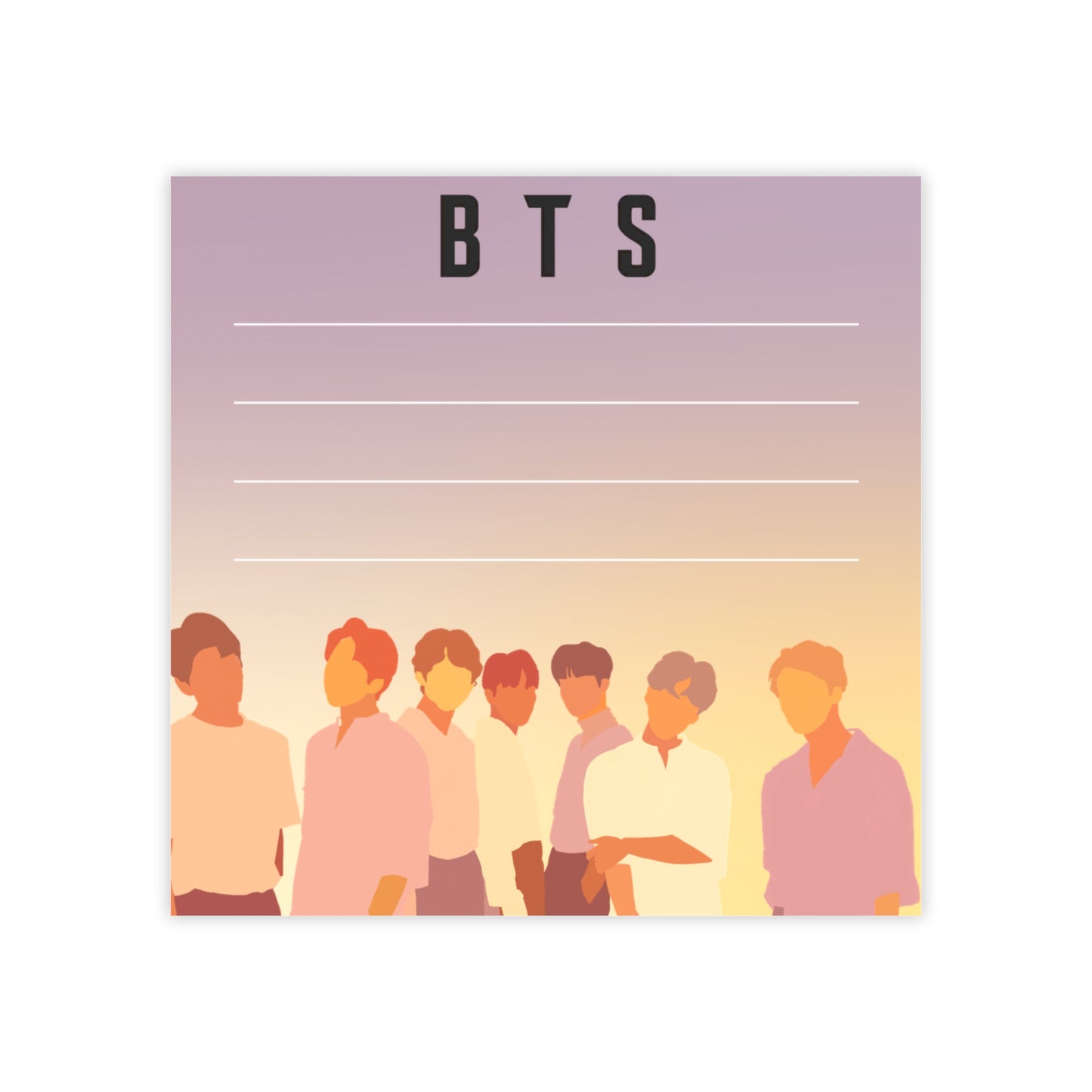 *Lined* BTS Post-it® Note Pads