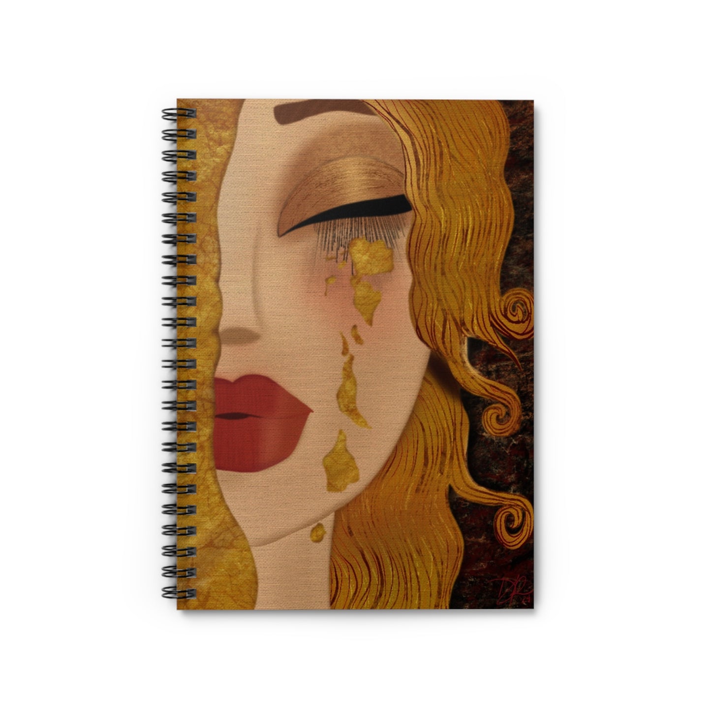 Golden Doll Tears Spiral Notebook