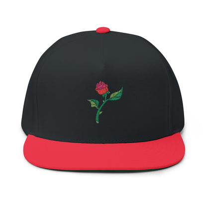 Embroidered Rose Cap